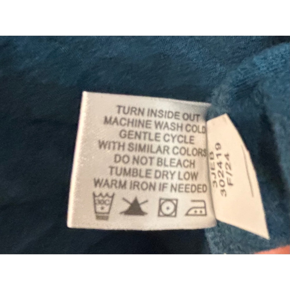 Orvis Mens XXL Quilted Snap Neck Pullover Sweatshirt Blue Orange Mock Neck - Picture 5 of 6